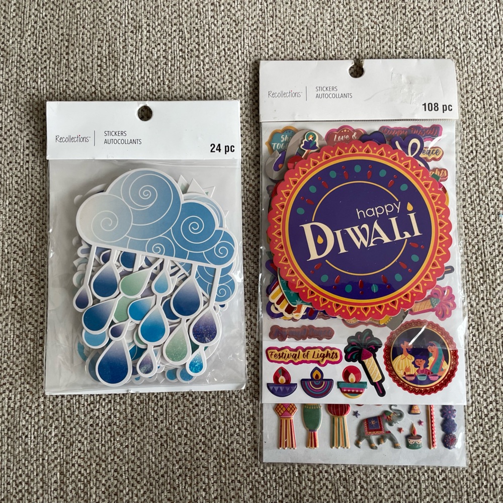 NWT Diwali & Winter Scrapbook Stickers